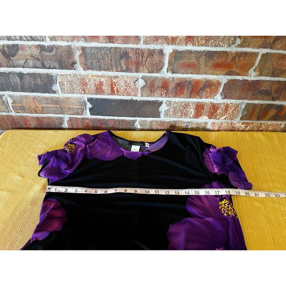Kisses and Hugs Purple Floral Short Sleeve Dress Women’s Size:Small - Picture 6 of 6